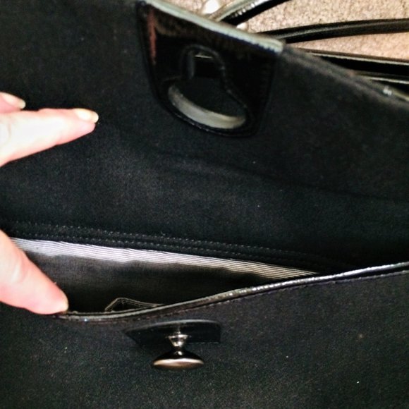 HOBO Patent Leather & Wool Handbag - Picture 8 of 10